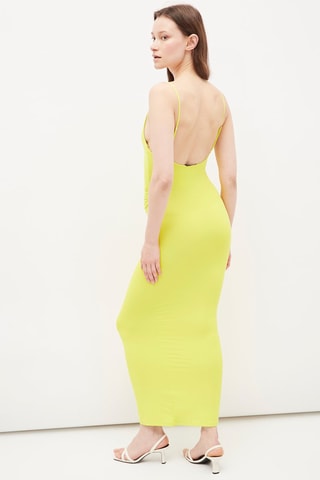 Nauwaansluitende Jurk Geel