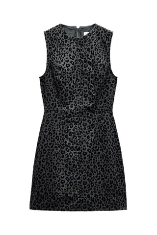 Rechte Jurk - Donkergrijs en Zwart