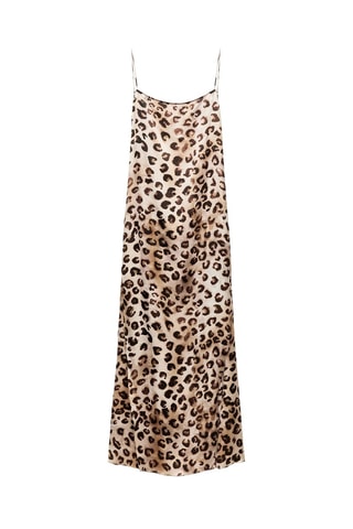 Lange jurk - Ecru en Zwart