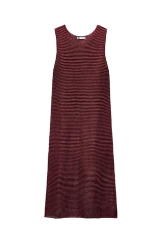 Lange jurk - Bordeauxrood