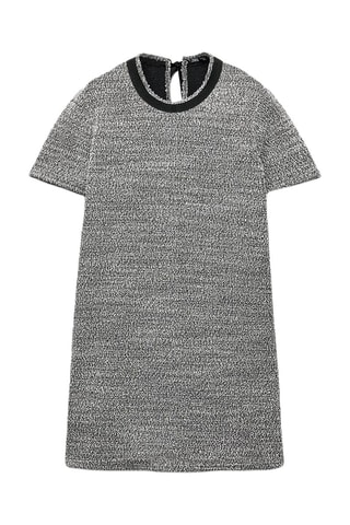 Rechte Jurk - Gemêleerd Wit