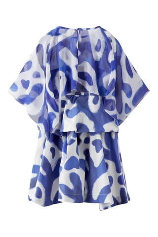 Jurk met Ruches Kobaltblauw