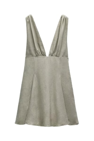 Robe patineuse en lin - Gris