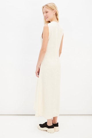 Mouwloze Linnen Jurk - Ecru