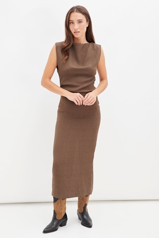 Rechte Jurk Bruin