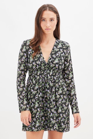 Rechte Jurk Zwart en Groen