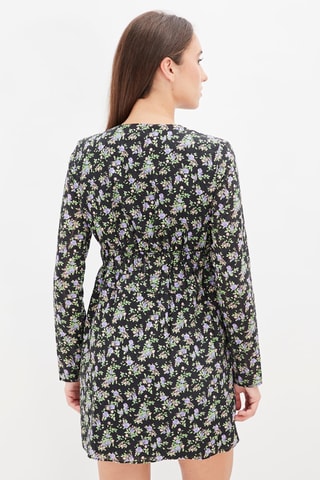 Rechte Jurk Zwart en Groen