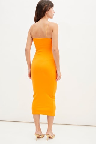 Nauwaansluitende Jurk - Oranje