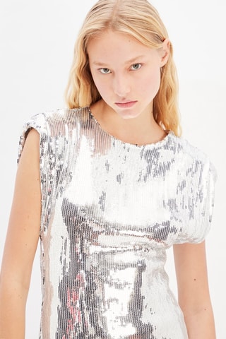 Korte Jurk - Zilverkleurig