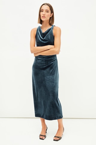 Midi-jurk - Petrolblauw