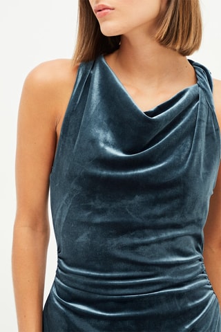 Midi-jurk - Petrolblauw