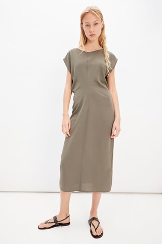Rechte Jurk - Kaki