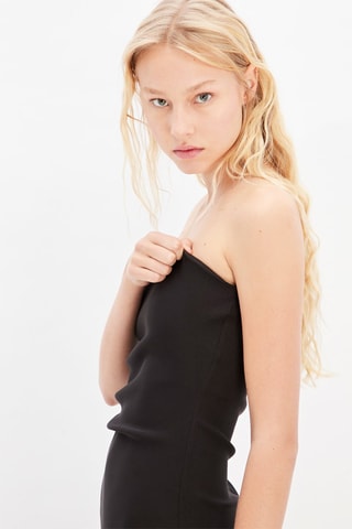 Strapless Jurk - Zwart