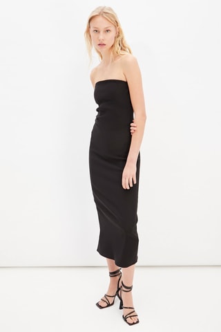 Strapless Jurk - Zwart