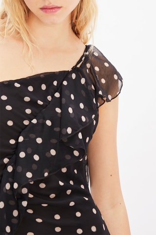 Asymmetrische jurk - Zwart