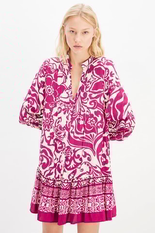 Jurk met Ruches - Roze