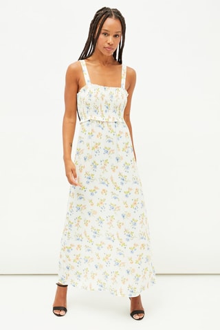 Lange Jurk - Wit en Blauw