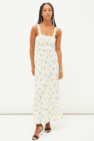 Lange Jurk - Wit en Blauw