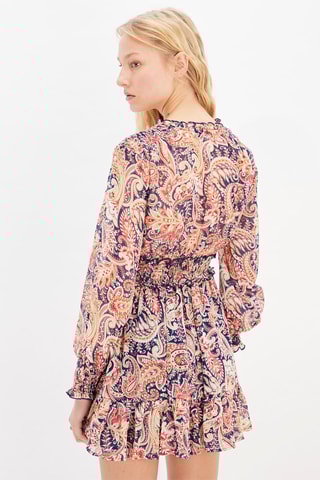 Jurk met Ruches - Multicolor