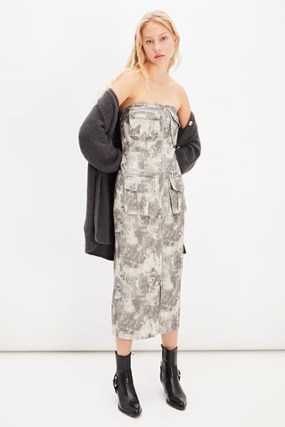 Strapless Jurk - Grijs