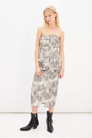 Strapless Jurk - Grijs