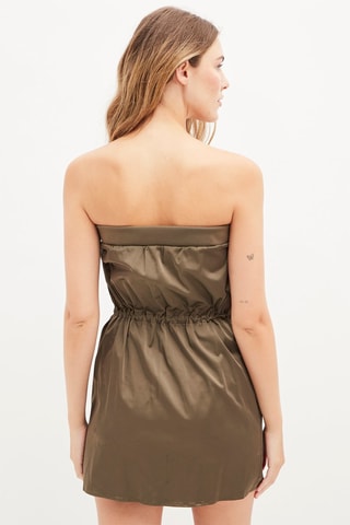 Strapless Jurk - Taupe