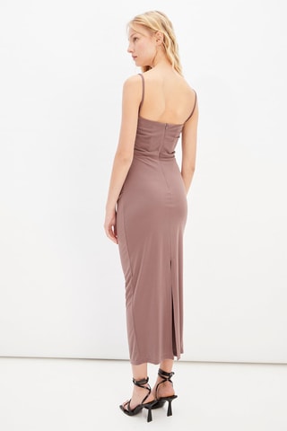 Midi-jurk - Bruin