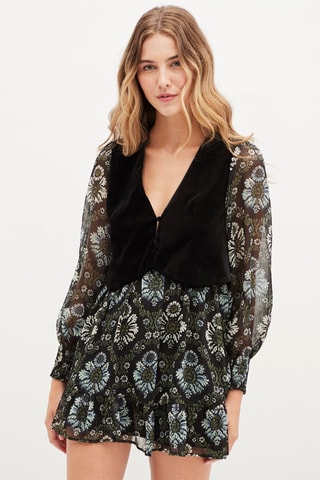 Korte Jurk met Vest - Zwart