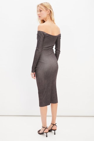 Nauwaansluitende Jurk - Grijs