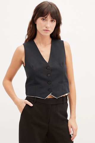 Wollen Gilet - Marineblauw