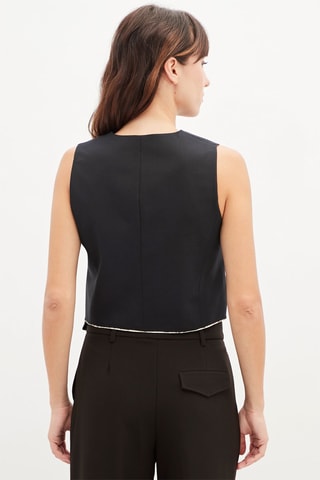 Wollen Gilet - Marineblauw