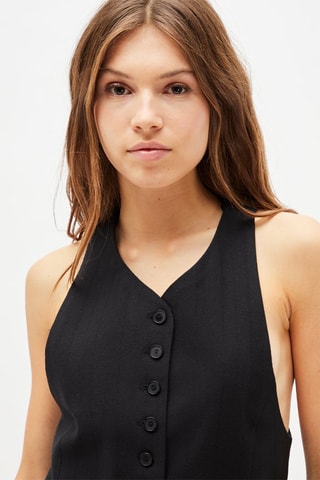 Mouwloze Colbert - Zwart