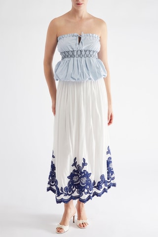 Strapless Top - Blauw 