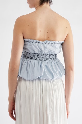 Strapless Top - Blauw 
