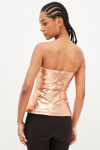 Strapless Top Roségoudkleurig
