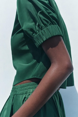 Korte Blouse - Donkergroen