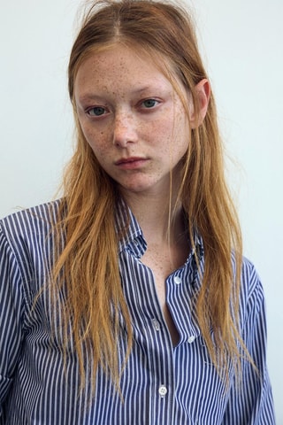 Blouse regular - Marineblauw