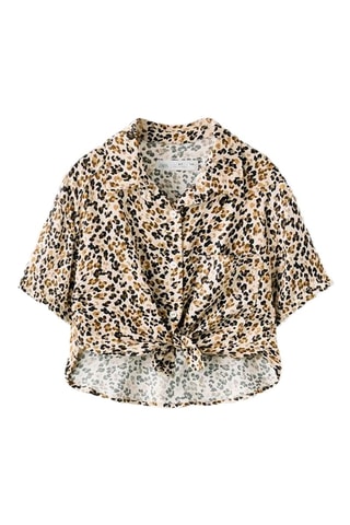 Geknoopte Blouse - Beige