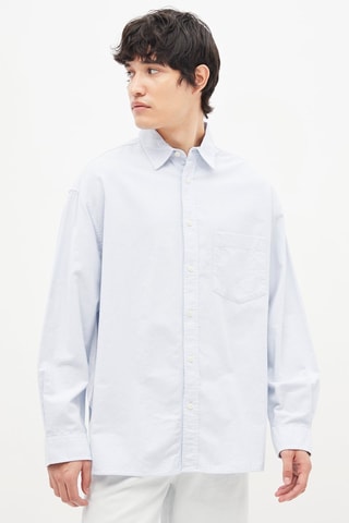 Oversized Overhemd - Hemelsblauw