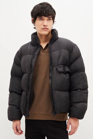 Gewatteerde Jas - Zwart