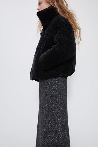 Gewatteerde Jas - Zwart