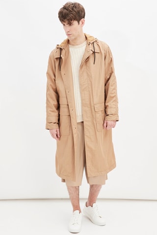 Trenchcoat met Capuchon Camel