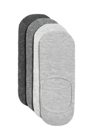 4 Paar Kussenvoetjes - Grijs