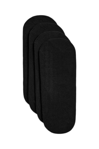 4 Paar Kussenvoetjes - Zwart