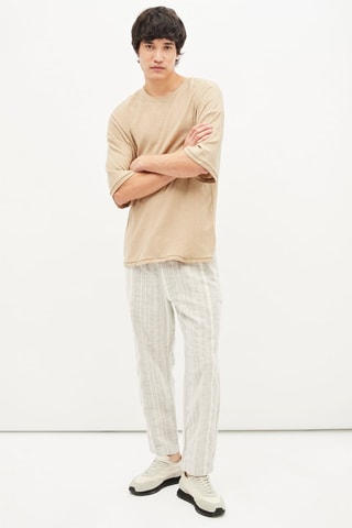 Oversized T-shirt - Beige