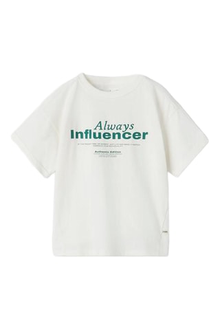T-shirt - Wit en Groen