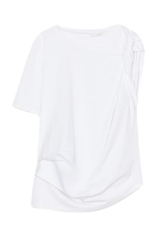 Gedrapeerde Top - Wit