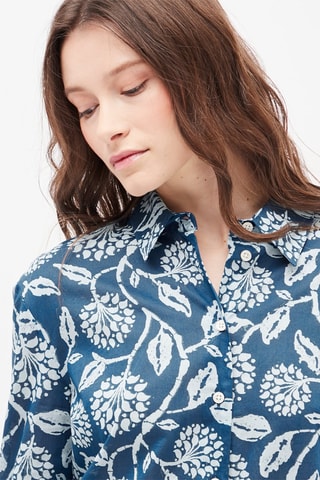 Lange Blouse Blauw en Wit