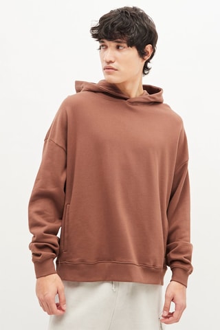 Oversized Sweater met Capuchon - Bruin