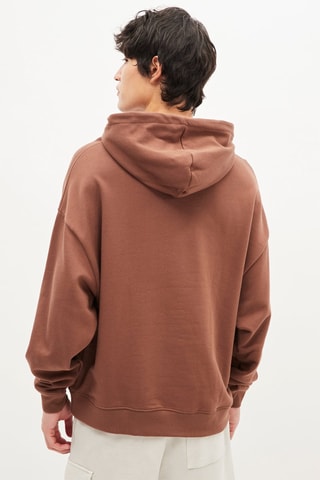 Oversized Sweater met Capuchon - Bruin